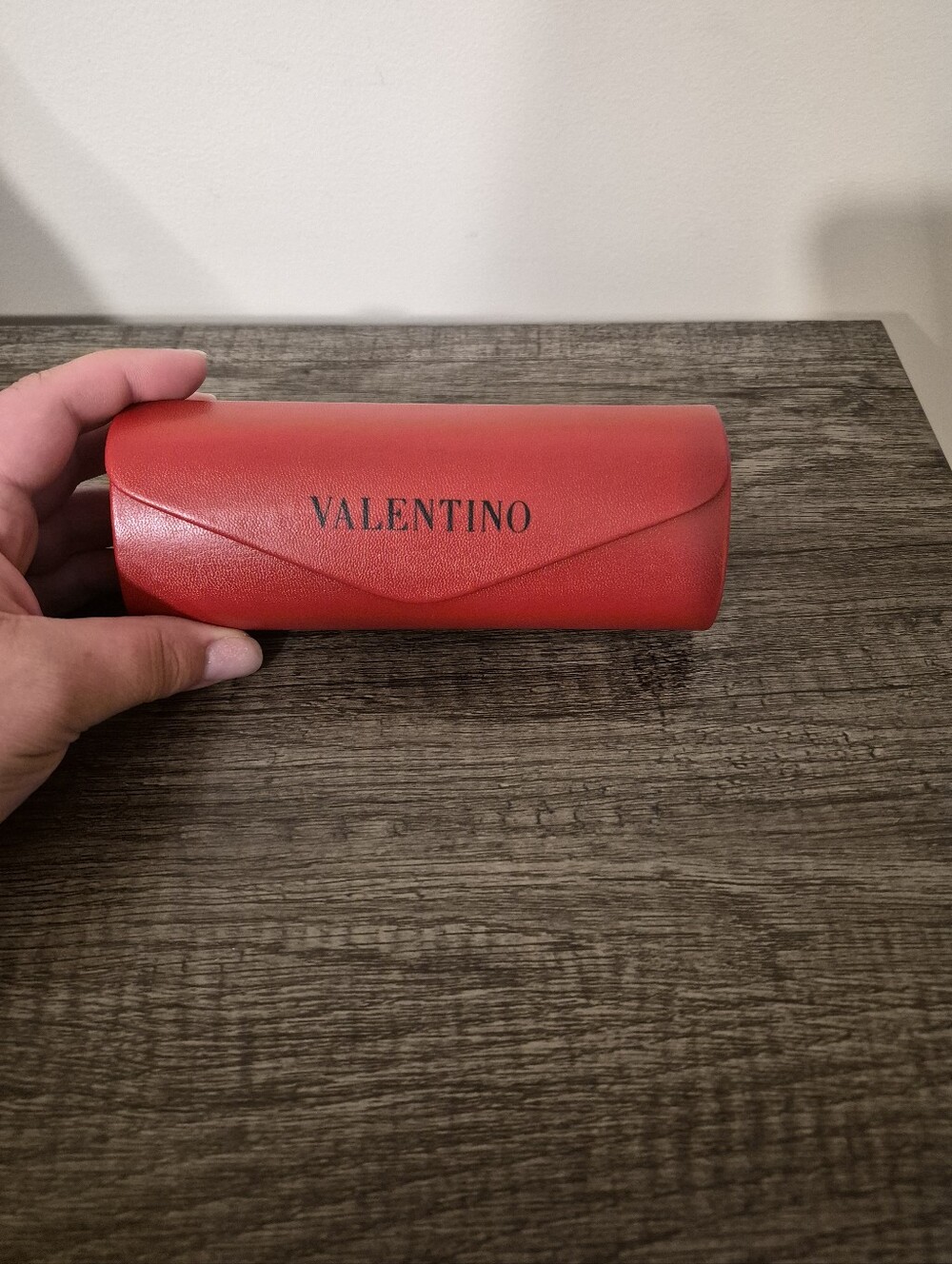 Valentino Red Logo Sunglasses Case